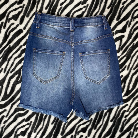 Aphrodite Ripped Jean Shorts - Picture 2 of 3